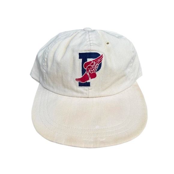 Vintage Polo Ralph Lauren P Wing White Fitted Hat (Size L)